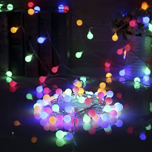 A-002 LED RGB гирлянда светодиодная 10м 100LED c насадками "шарик"