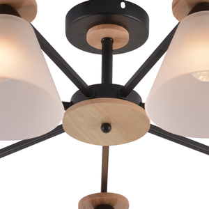 01625-0.3-07 "L" BK+WOOD светильник потолочный