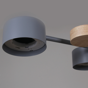 03758-0.3-06 GREY+WOOD GX53 светильник потолочный