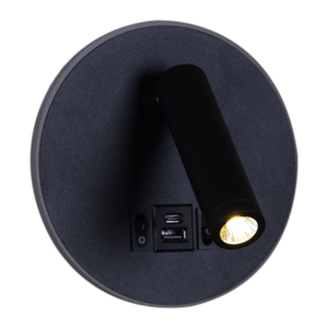 86203-9.2-001KT LED12W+USB BK светильник настенный