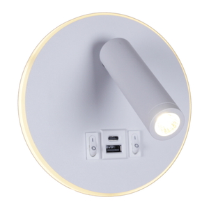 86203-9.2-001KT LED12W+USB WT светильник настенный
