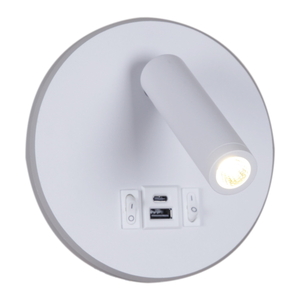 86203-9.2-001KT LED12W+USB WT светильник настенный