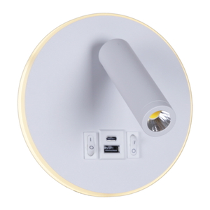 86203-9.2-001KT LED12W+USB WT светильник настенный