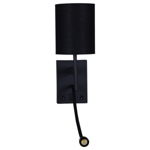 86210-9.2-001KT LED3W+E14 BK светильник настенный