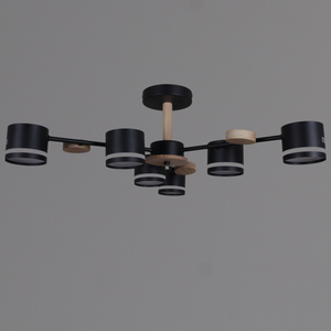 68730-0.3-06 GX53 BK+WOOD светильник потолочный