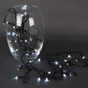 A-971 W гирлянда светодиодная 5м, 50LED, зеленый провод с контроллером