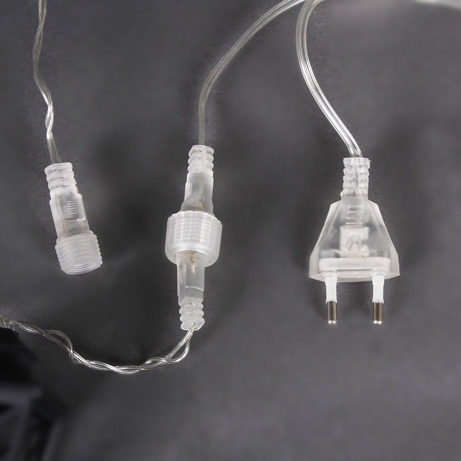 A-506 гирлянда светодиодная, провод прозрачного цвета длиной 2,8м, 10 насадок (фонарик)