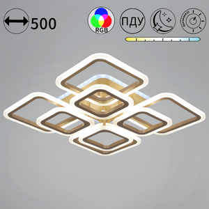 CLL 05289-0.3-4+4B MATT GOLD (RGB) светильник потолочный