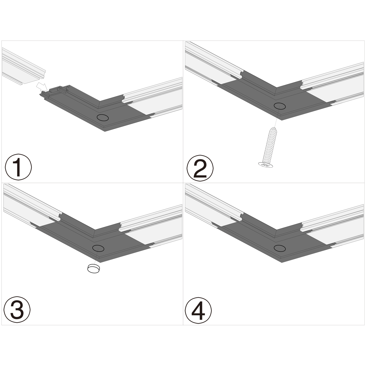 RL 06102 corner connector BK