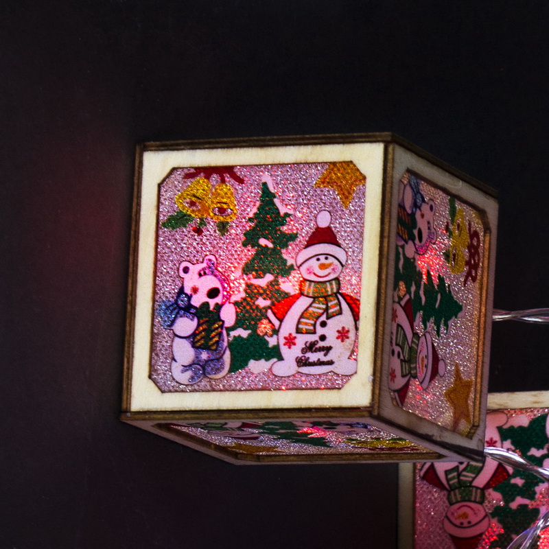 A-483 гирлянда светодиодная, прозрачный провод 2м, 10 LED с насадками