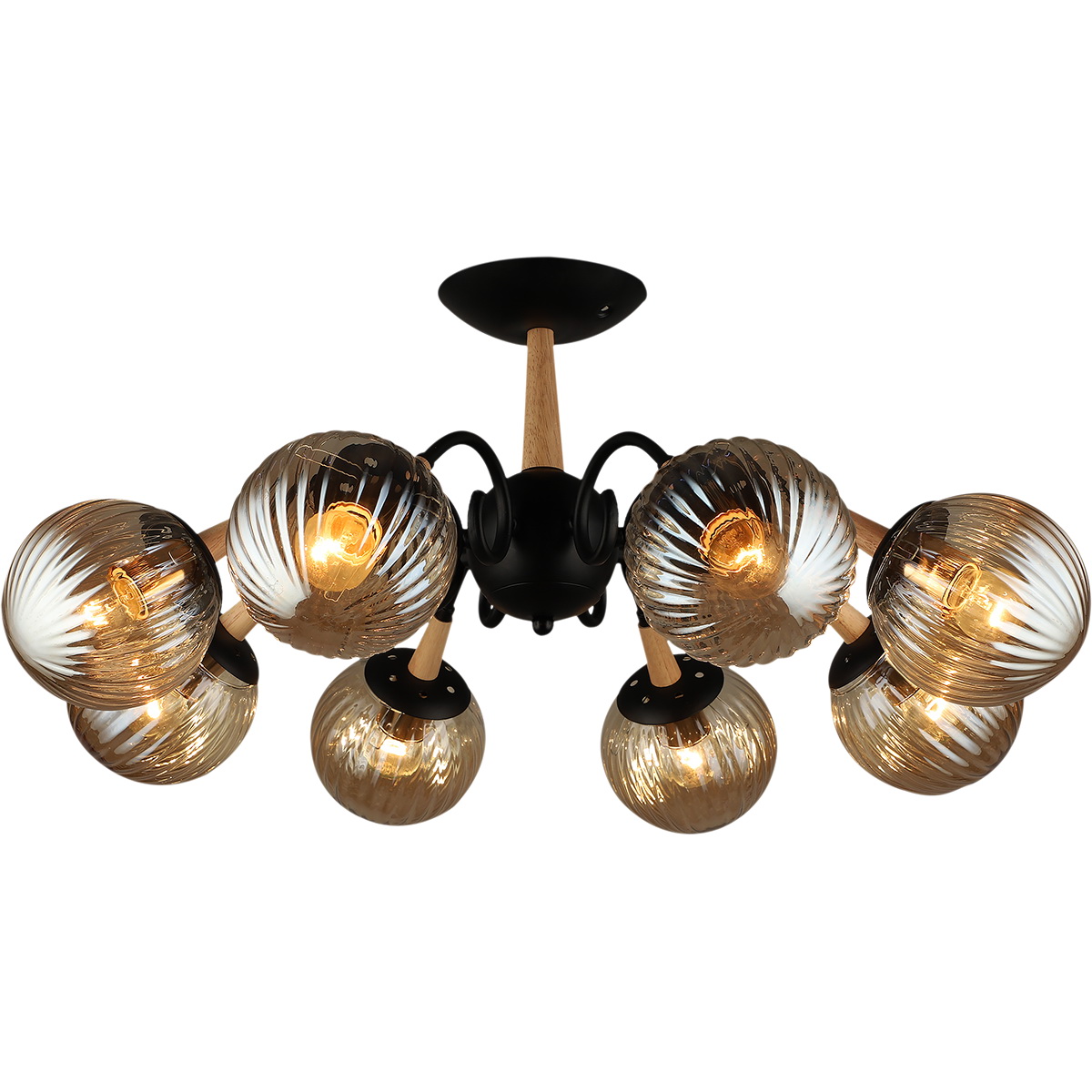 04886-0.3-08 BK+WOOD светильник потолочный