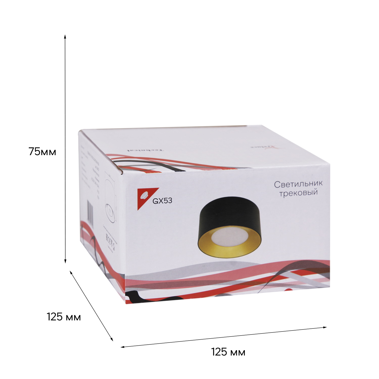 53060-9.5-001LD GX53 BK+GD светильник точ.