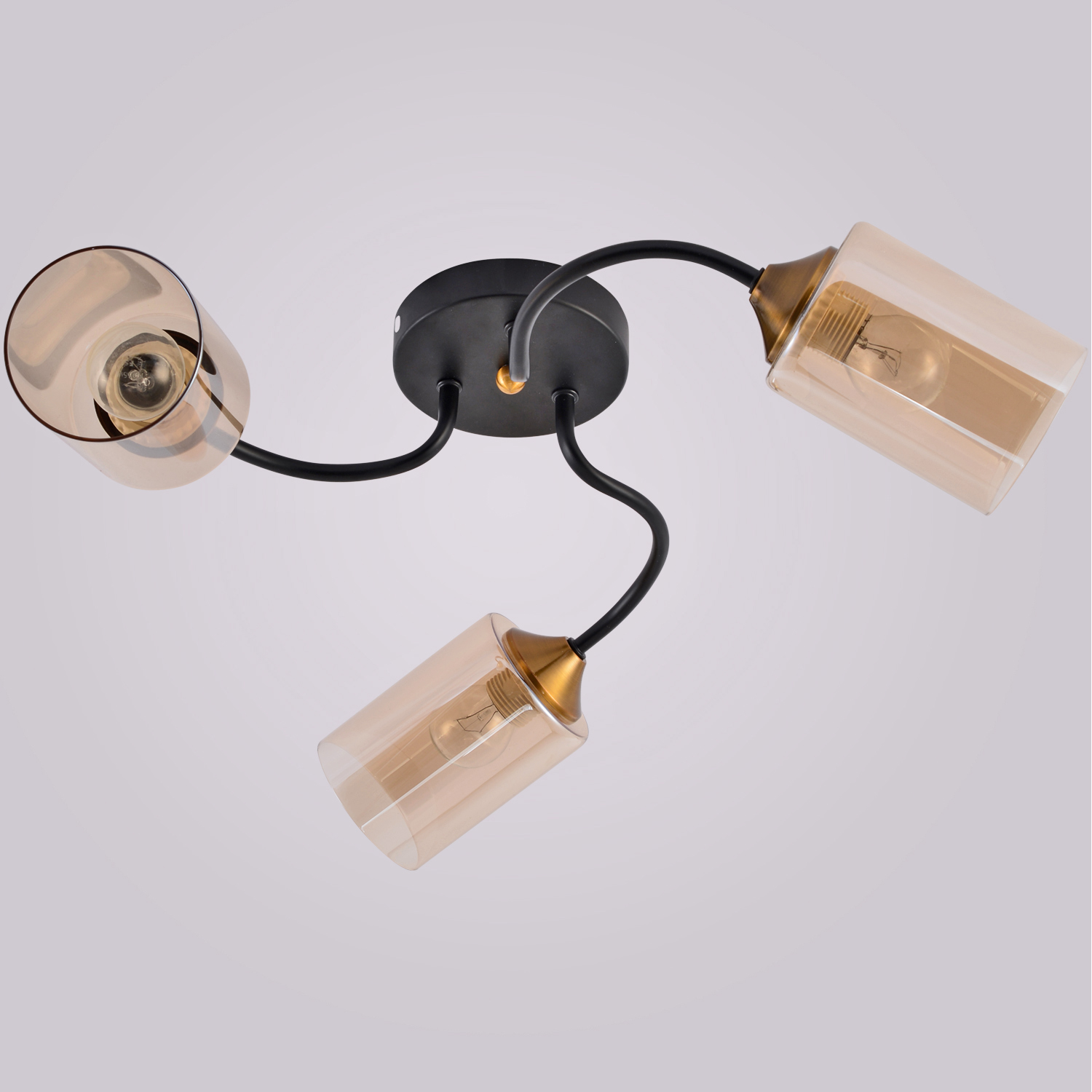 01608-0.3-03 BK+BRASS светильник потолочный