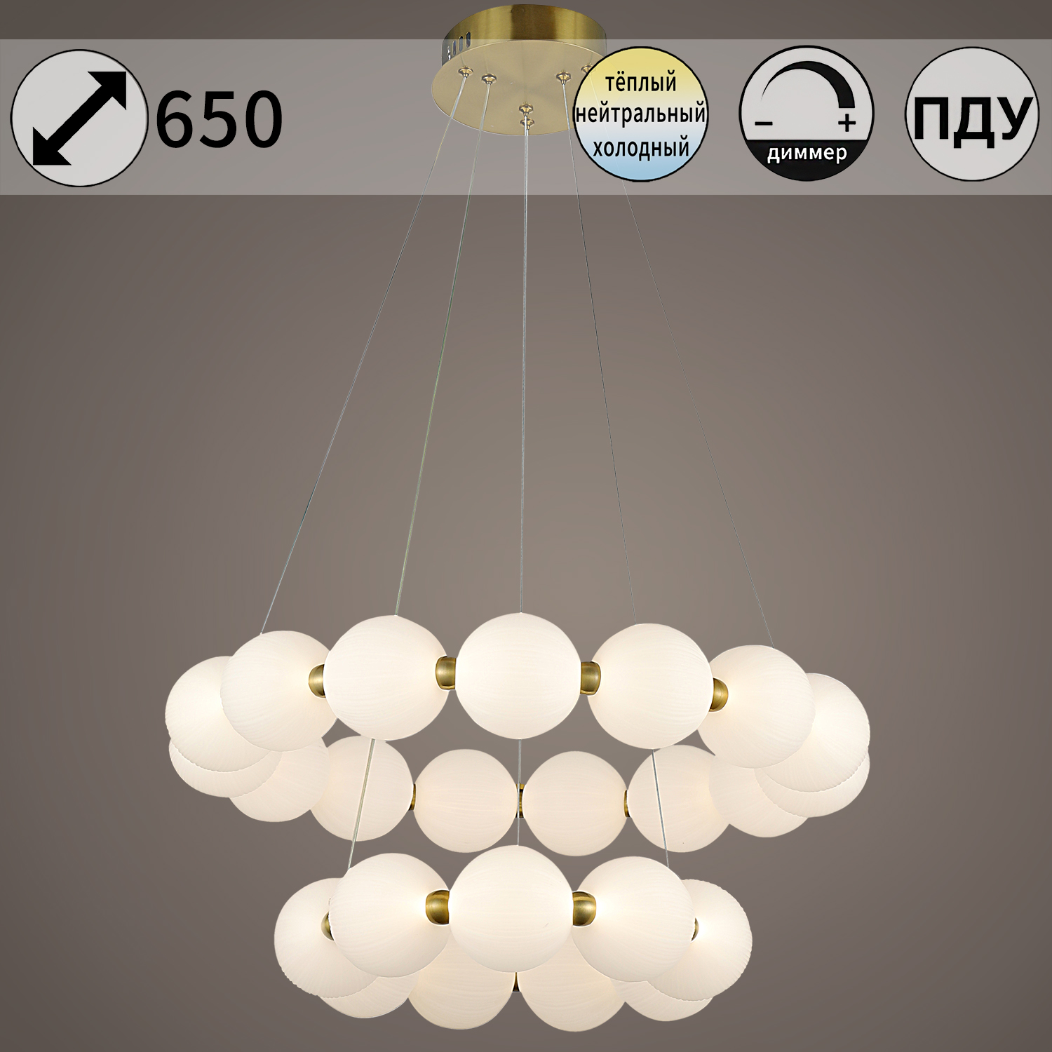 Люстра светодиодная 31330-0.4-6+4 светильник потолочный - фото