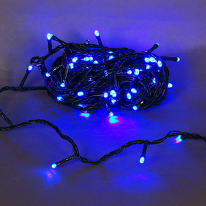 A-001A LED BL гирлянда светодиодная 10м 100LED с контроллером, зеленый провод