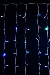 A-144 RGB светодиодный занавес 2х6м 1000 LED провод белый