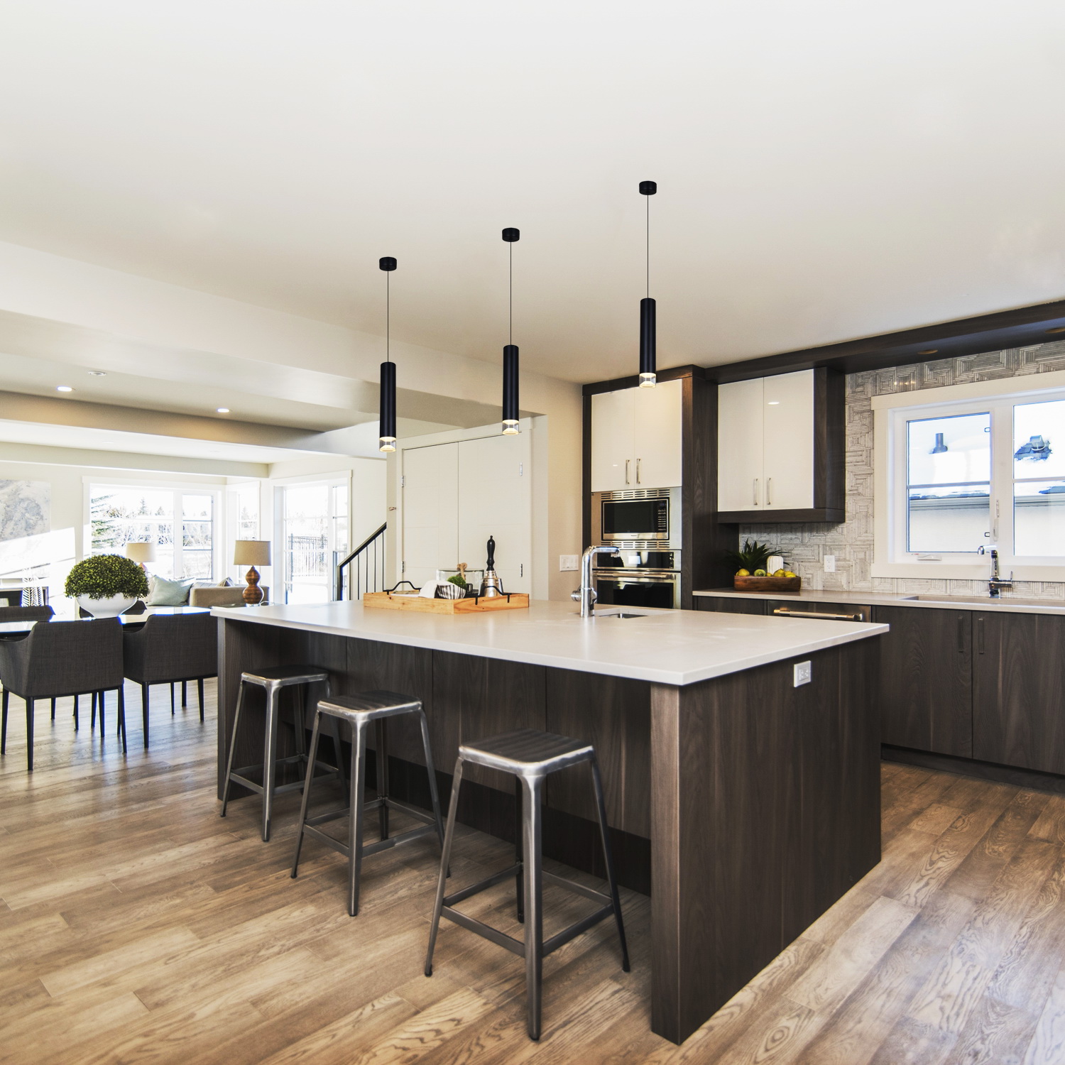 16008-0.9-001LD "L" 300mm GU10 BK светильник точ.