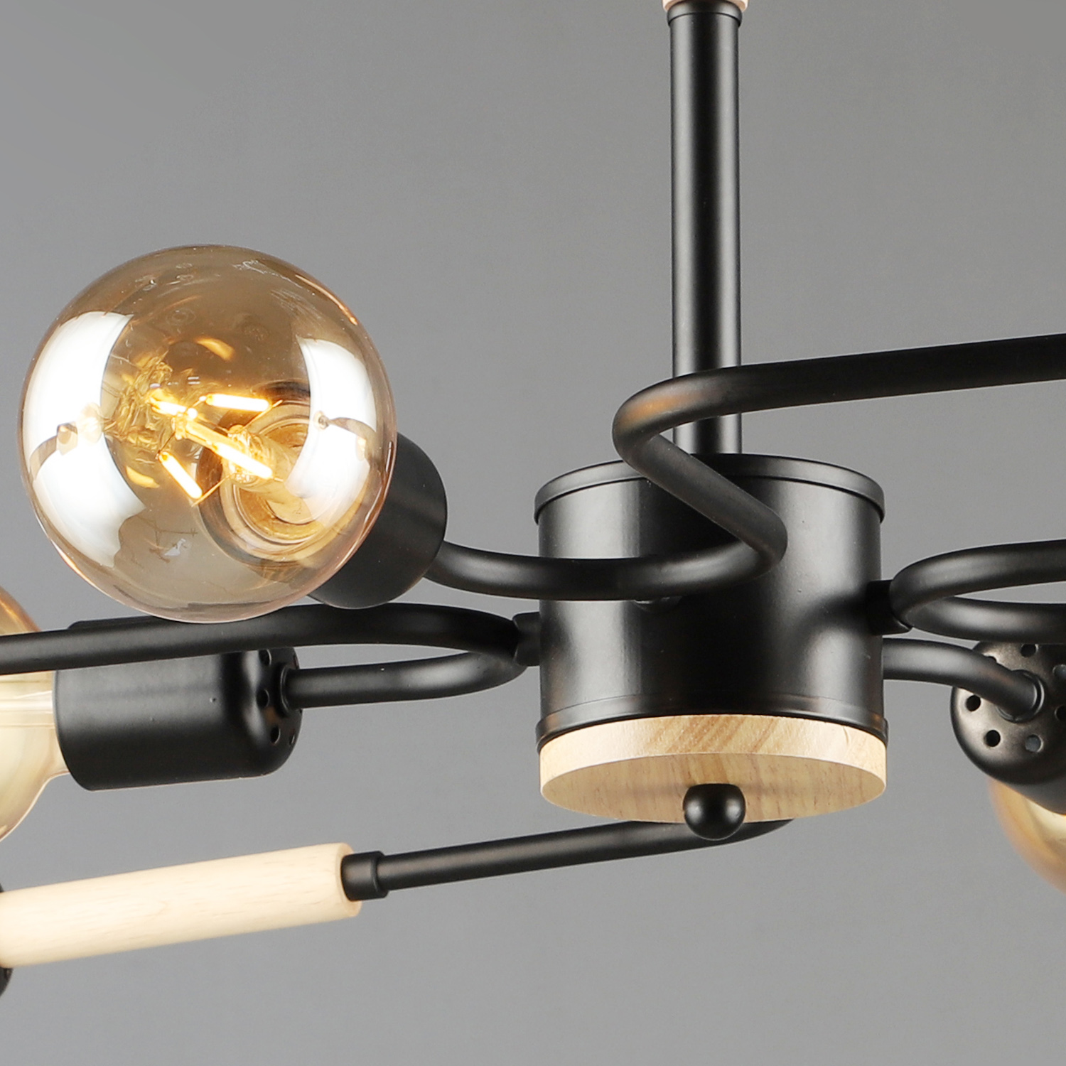 10070-0.3-08 BK+WOOD светильник потолочный