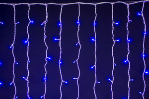 A-144 "L" BL/WT FLASH светодиодный занавес 2х6м 1000 LED провод белый