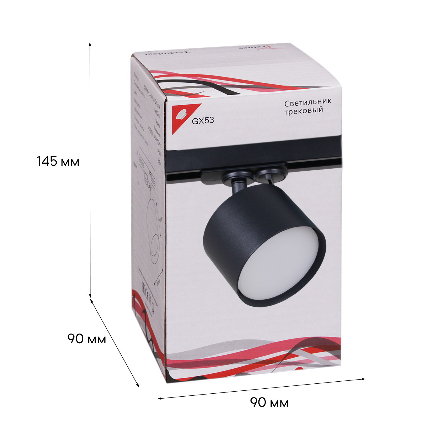 53006-9.3-001LD GX53 BK светильник точ.