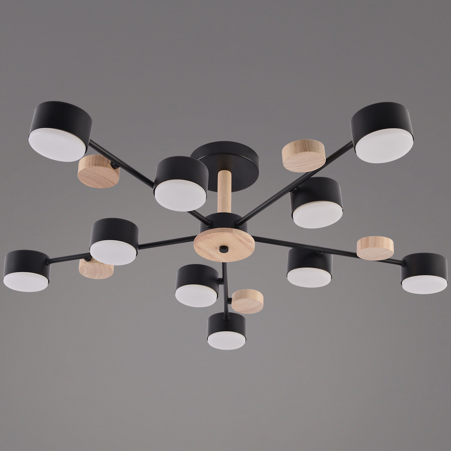 03758-0.3-10 BK+WOOD GX53 светильник потолочный