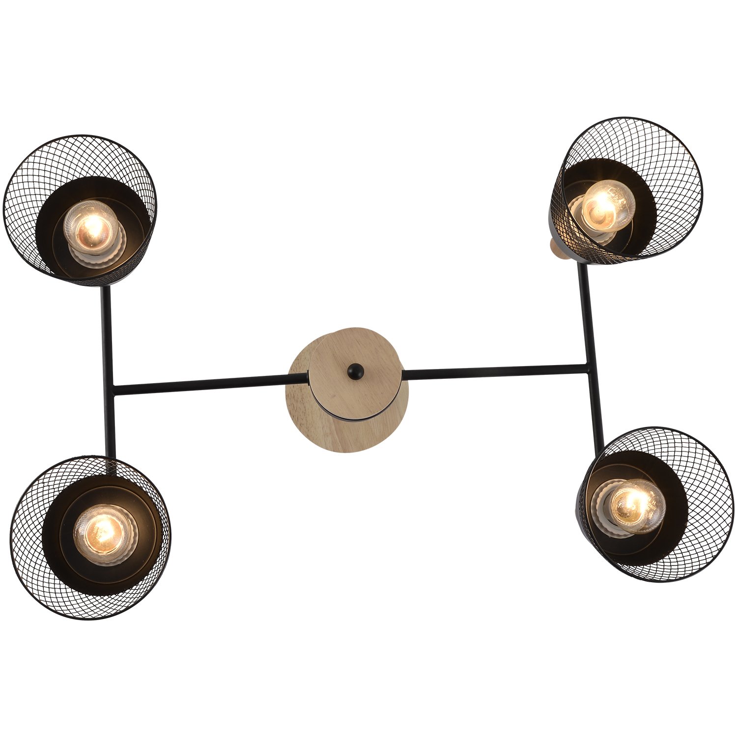01492-0.3-04 BK+WOOD светильник потолочный