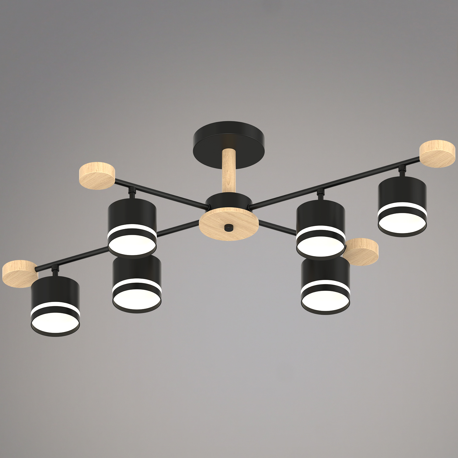 78730-0.3-06 GX53 BK+WOOD светильник потолочный