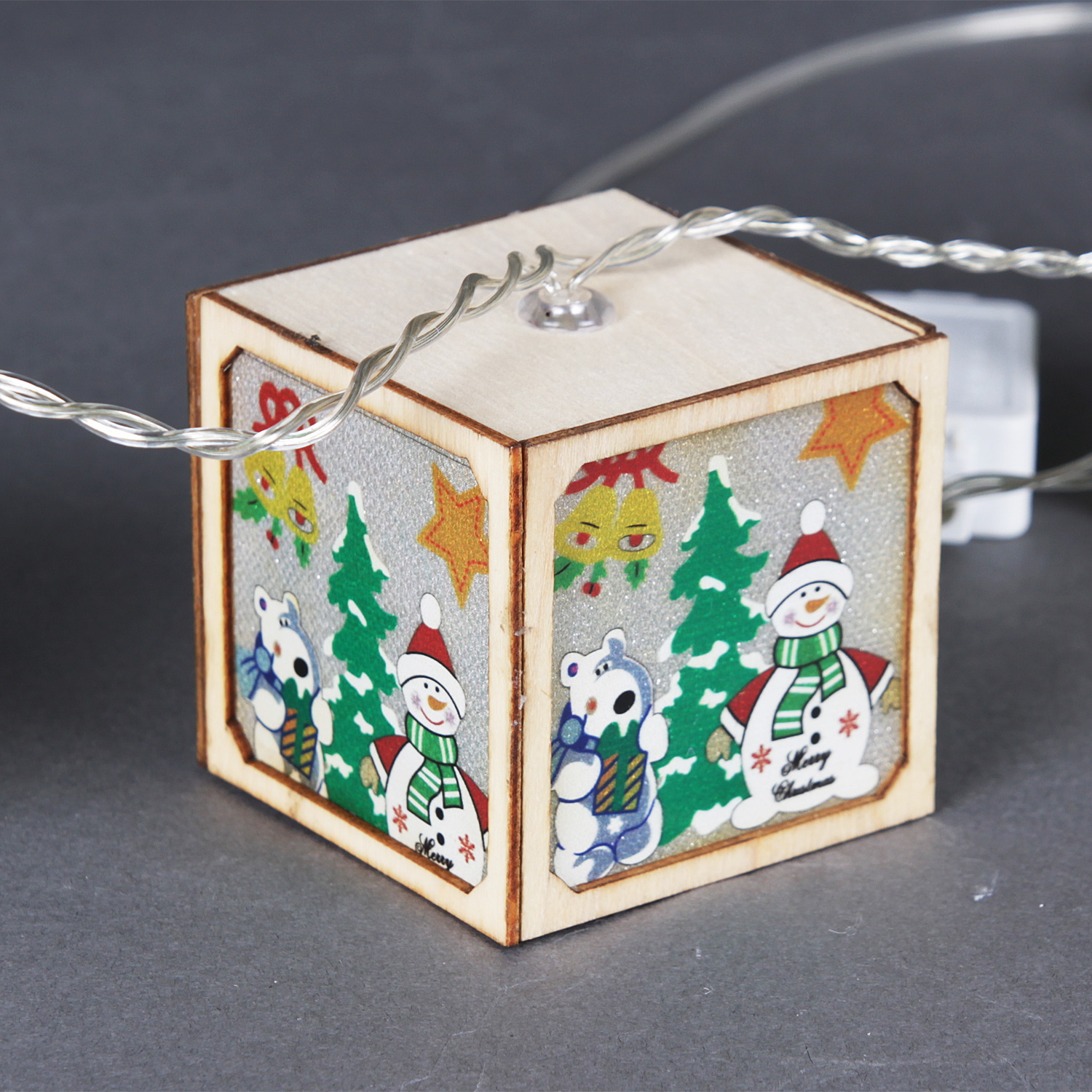 A-483 гирлянда светодиодная, прозрачный провод 2м, 10 LED с насадками