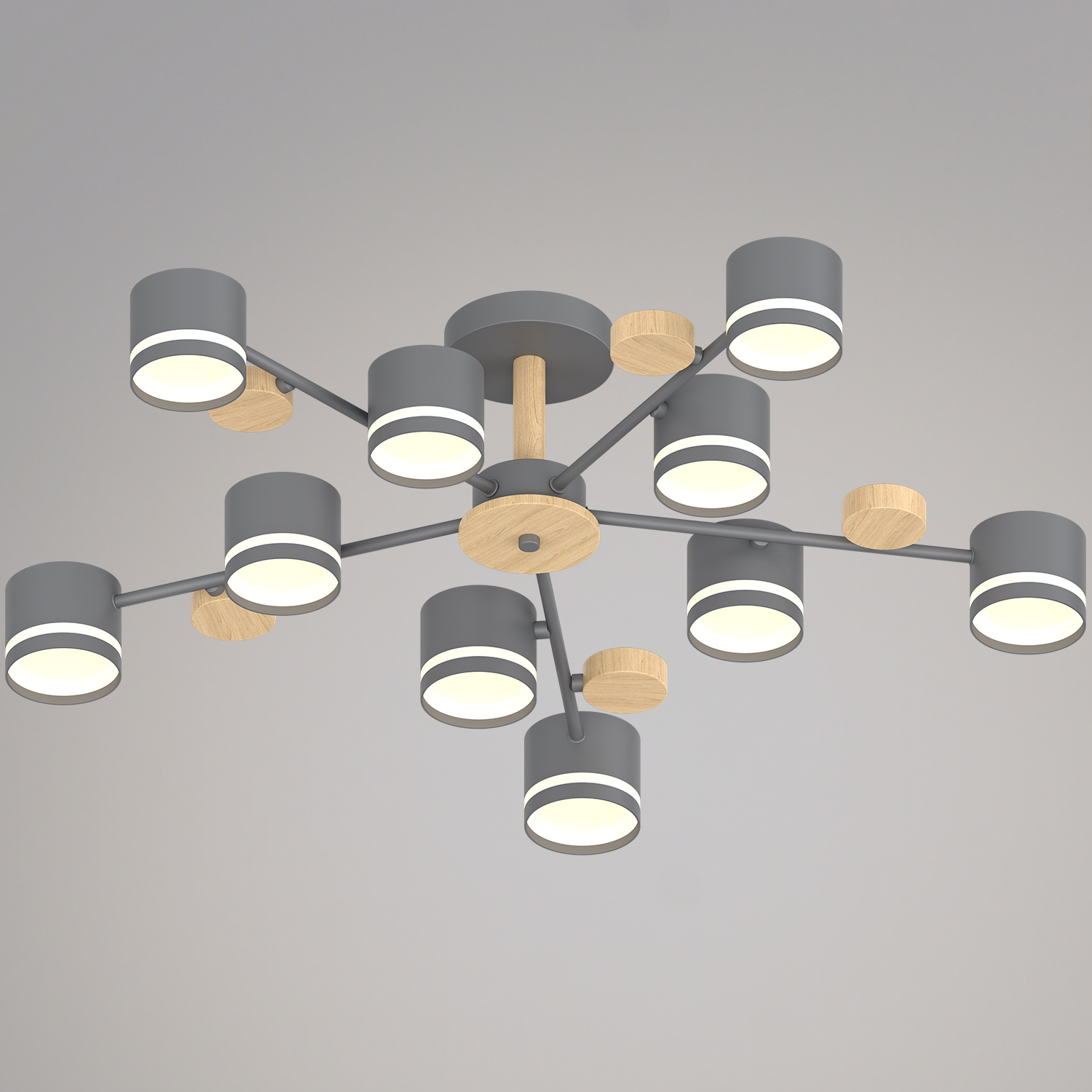 68730-0.3-10 GX53 GREY+WOOD светильник потолочный