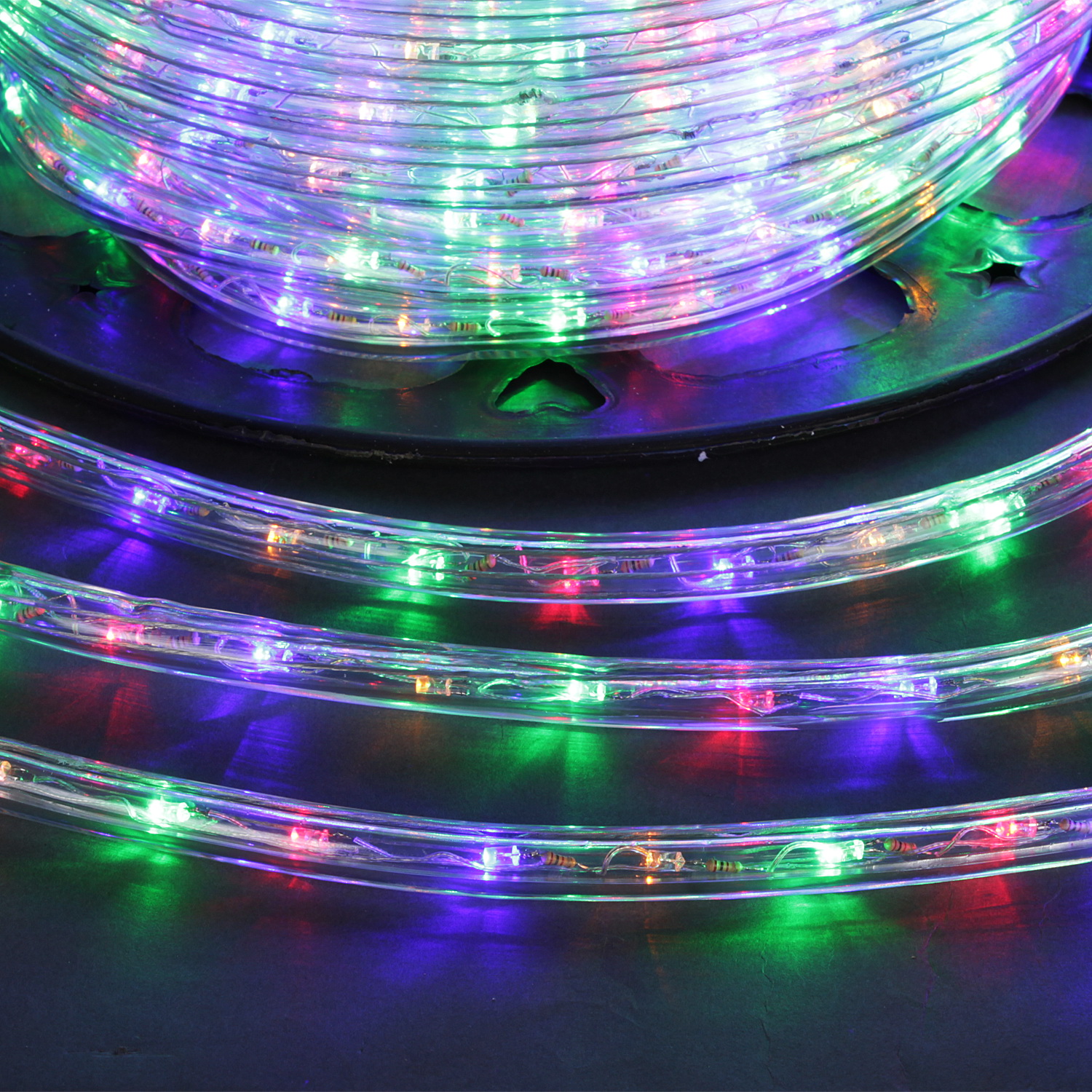 13-3W-50M-220V-LED-U CUT 1M MIX дюралайт круглый