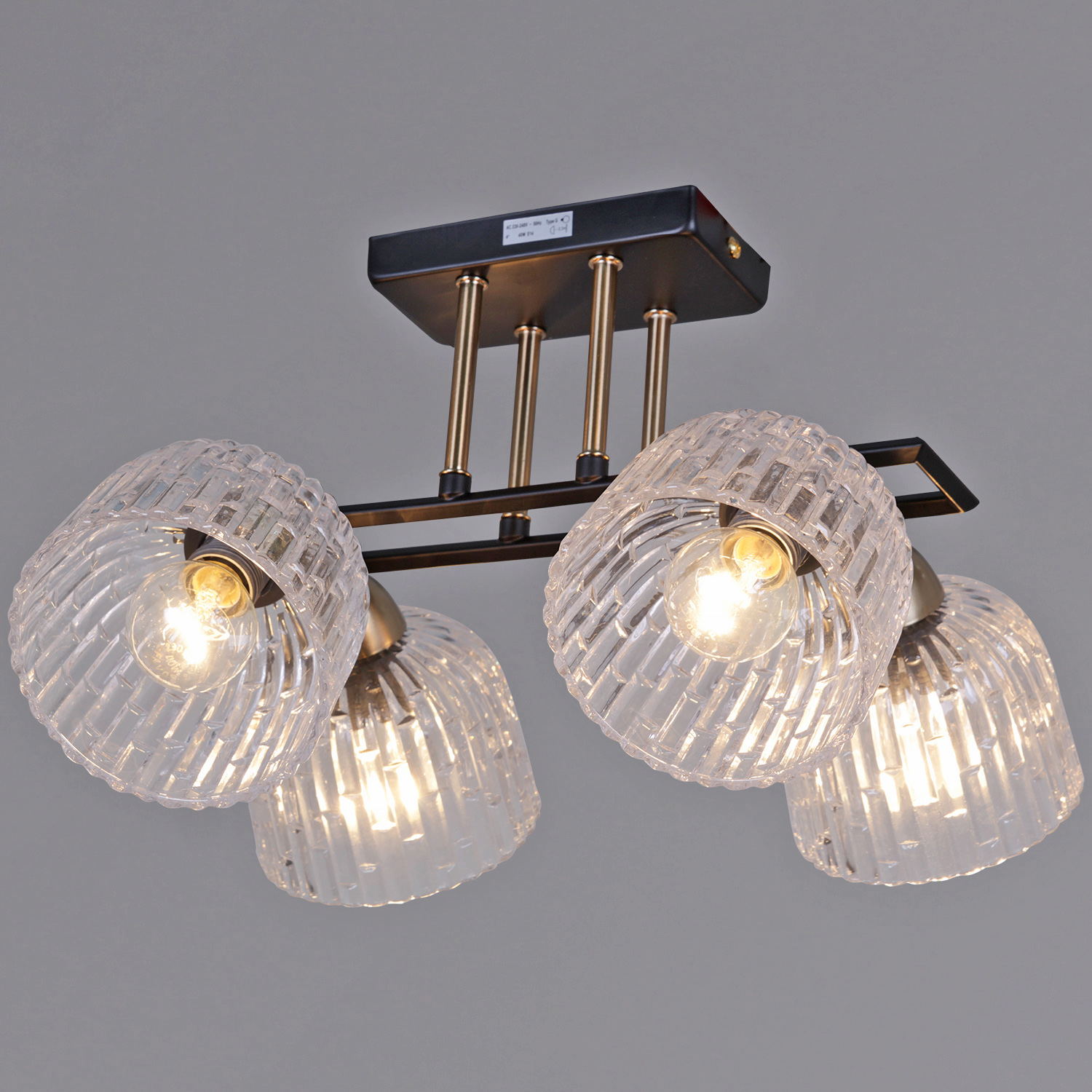 IL0794-4CSQ-25BKAB "L" ELITE светильник потолочный