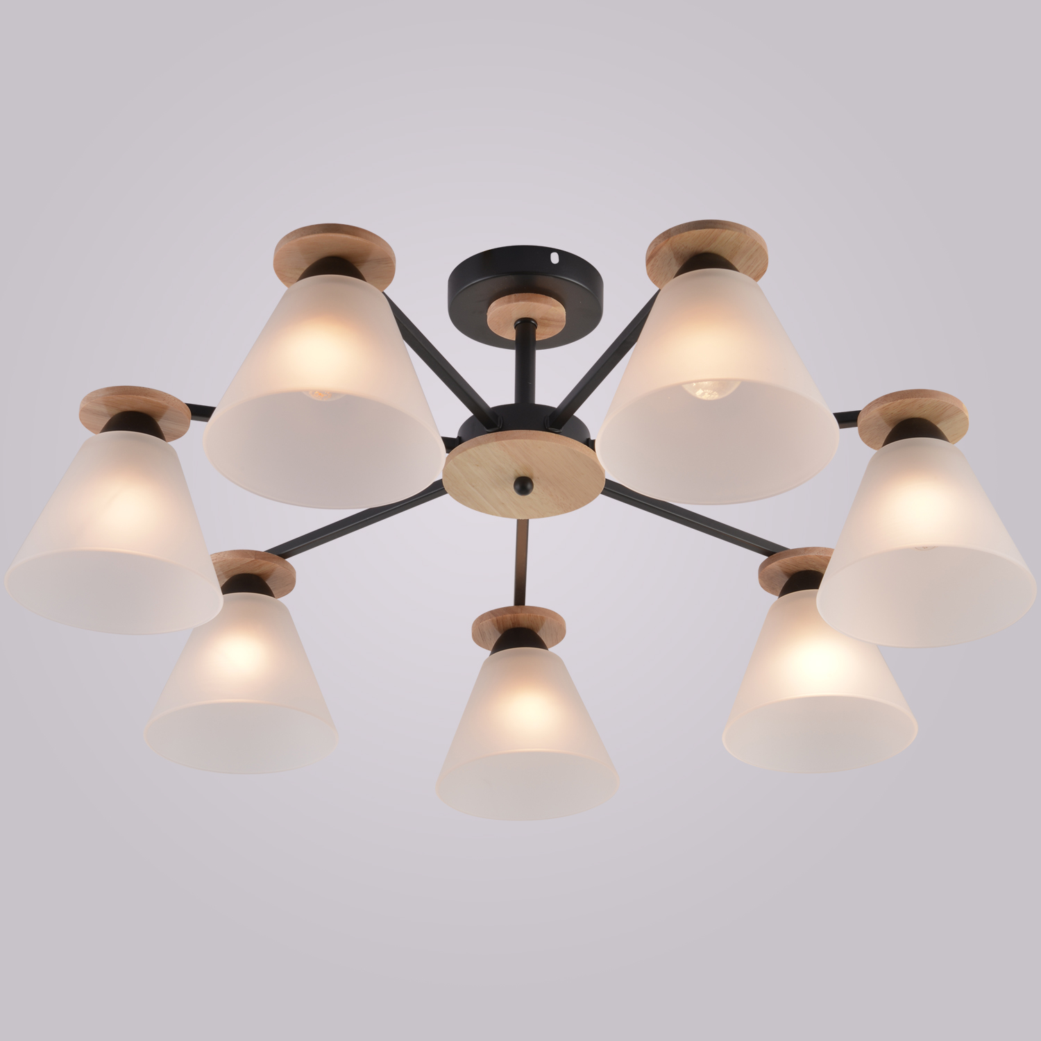 01625-0.3-07 "L" BK+WOOD светильник потолочный