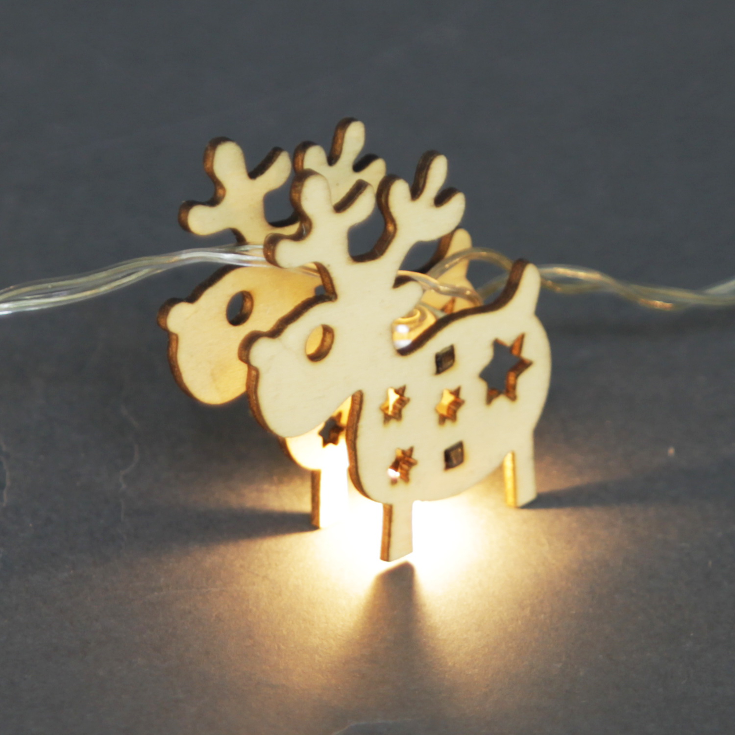 A-413 гирлянда светодиодная 5м, прозрачный провод, 20 LED с насадками