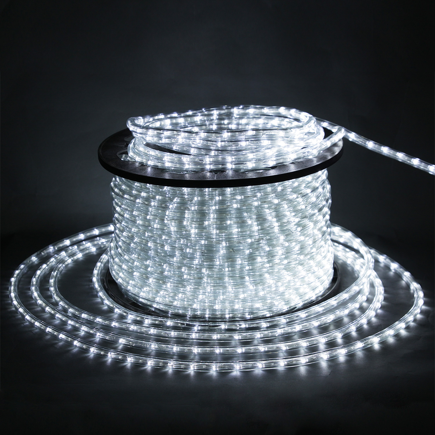 13-2W-100M-220V-LED-U W/W FLASH дюралайт круглый
