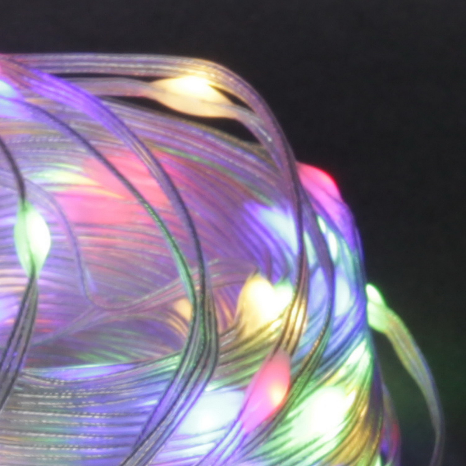 A-509 MIX гирлянда светодиодная, 30м, 300LED "Капля", 220V, прозрачный шлейф, с контроллером