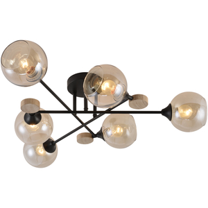 01491-0.3-06 "L" BK+WOOD светильник потолочный