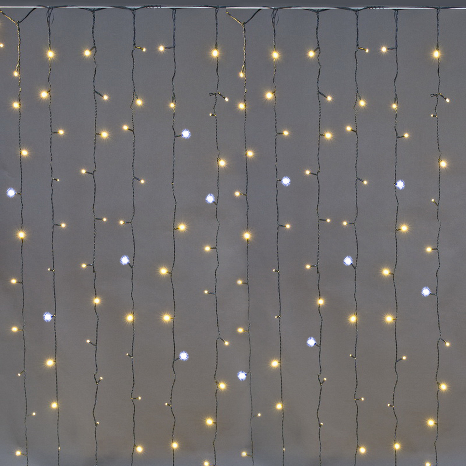 A-943 WW/W FLASH сведодиодный занавес 2*2м 300LED, провод темно-зелёный