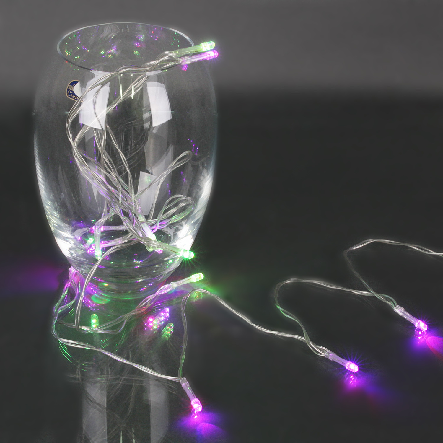 A-216 светодиодная гирлянда длиной 2м 20 LED прозрачный провод, USB