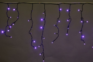 A-012AR BL светодиодная гирлянда "бахрома" 3x0.6м 140LED черный провод
