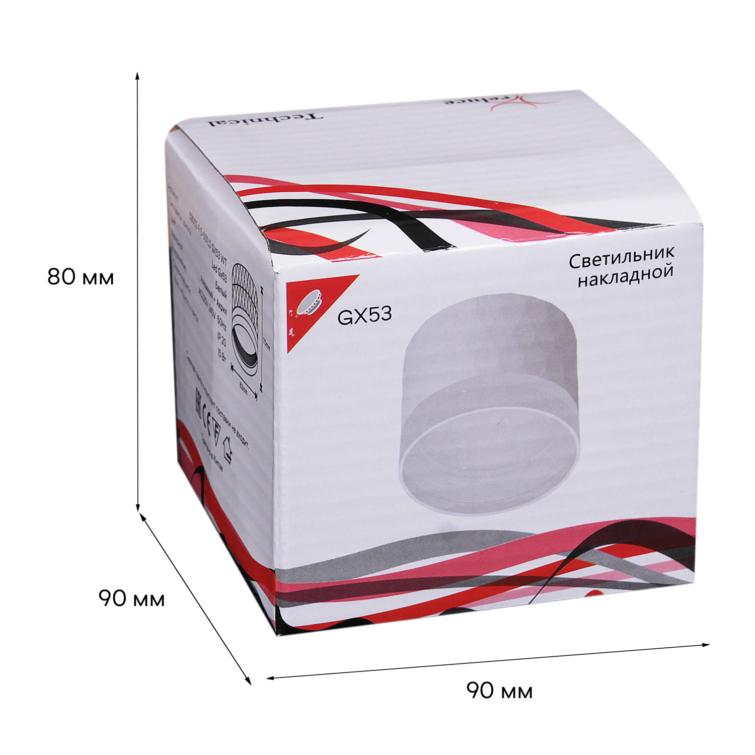 53002-9.5-001LD GX53 WT светильник точ.