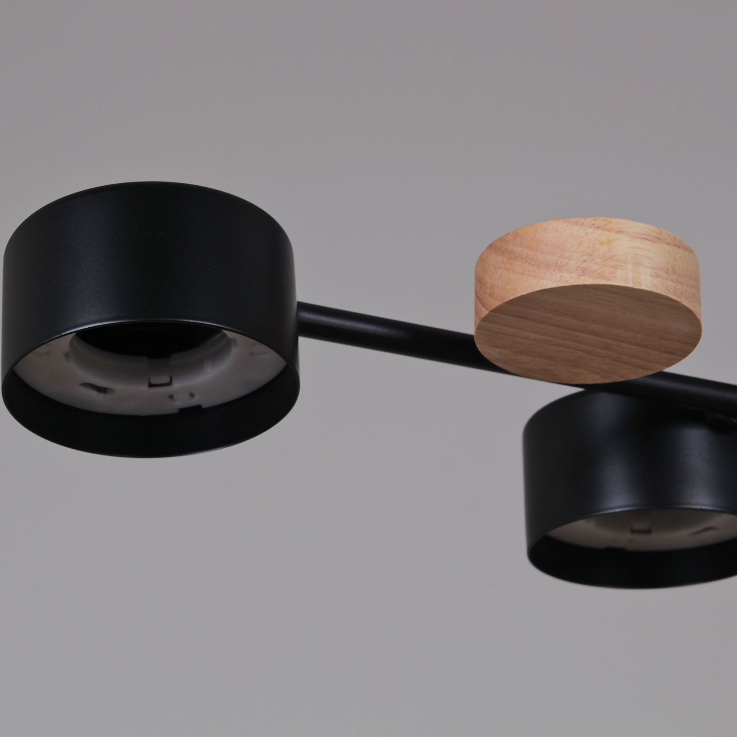 03758-0.3-10 BK+WOOD GX53 светильник потолочный