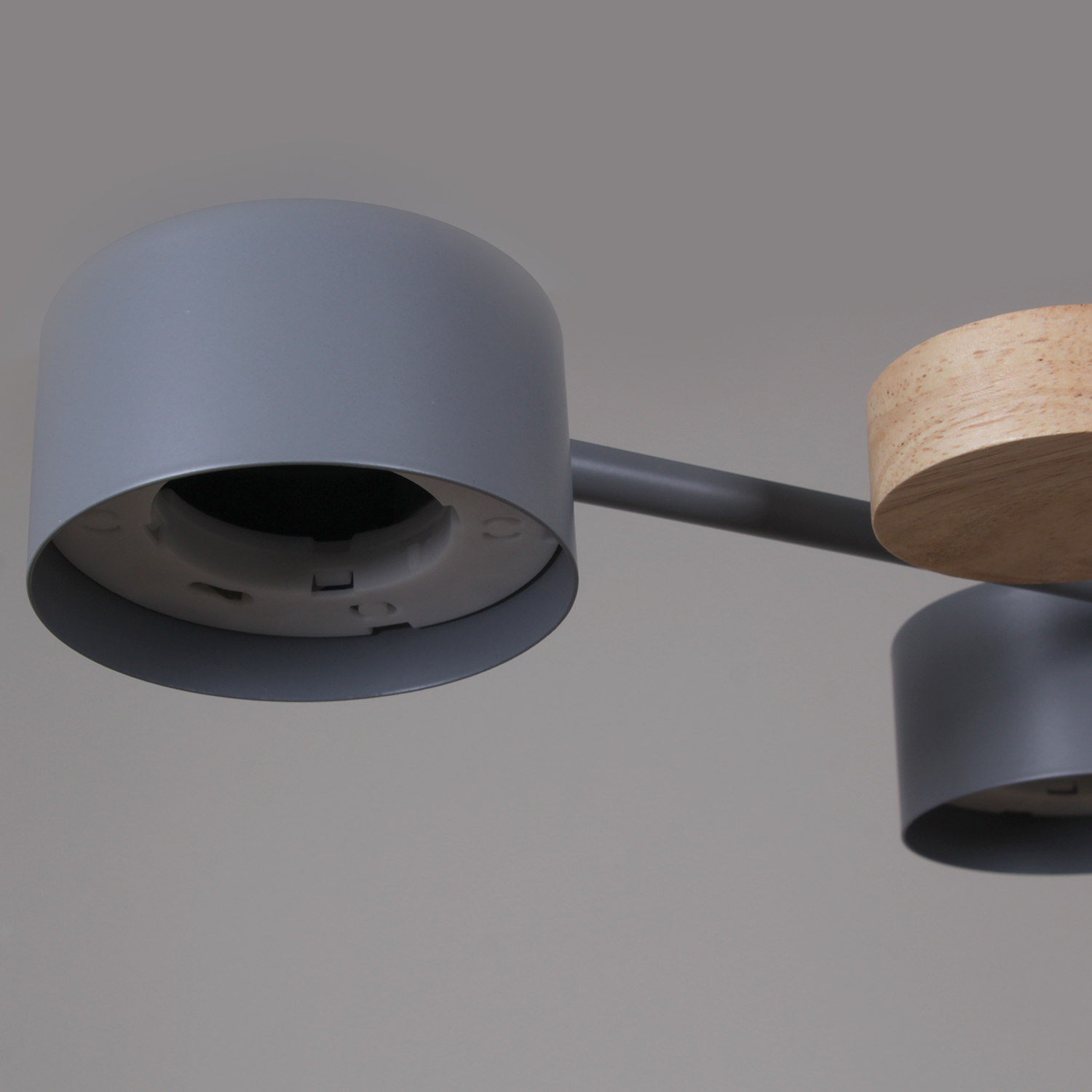 03758-0.3-06 GREY+WOOD GX53 светильник потолочный