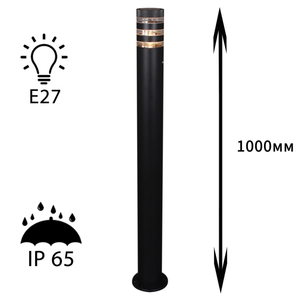 09978-0.7-001KT 1,0M E27 BK светильник напольный