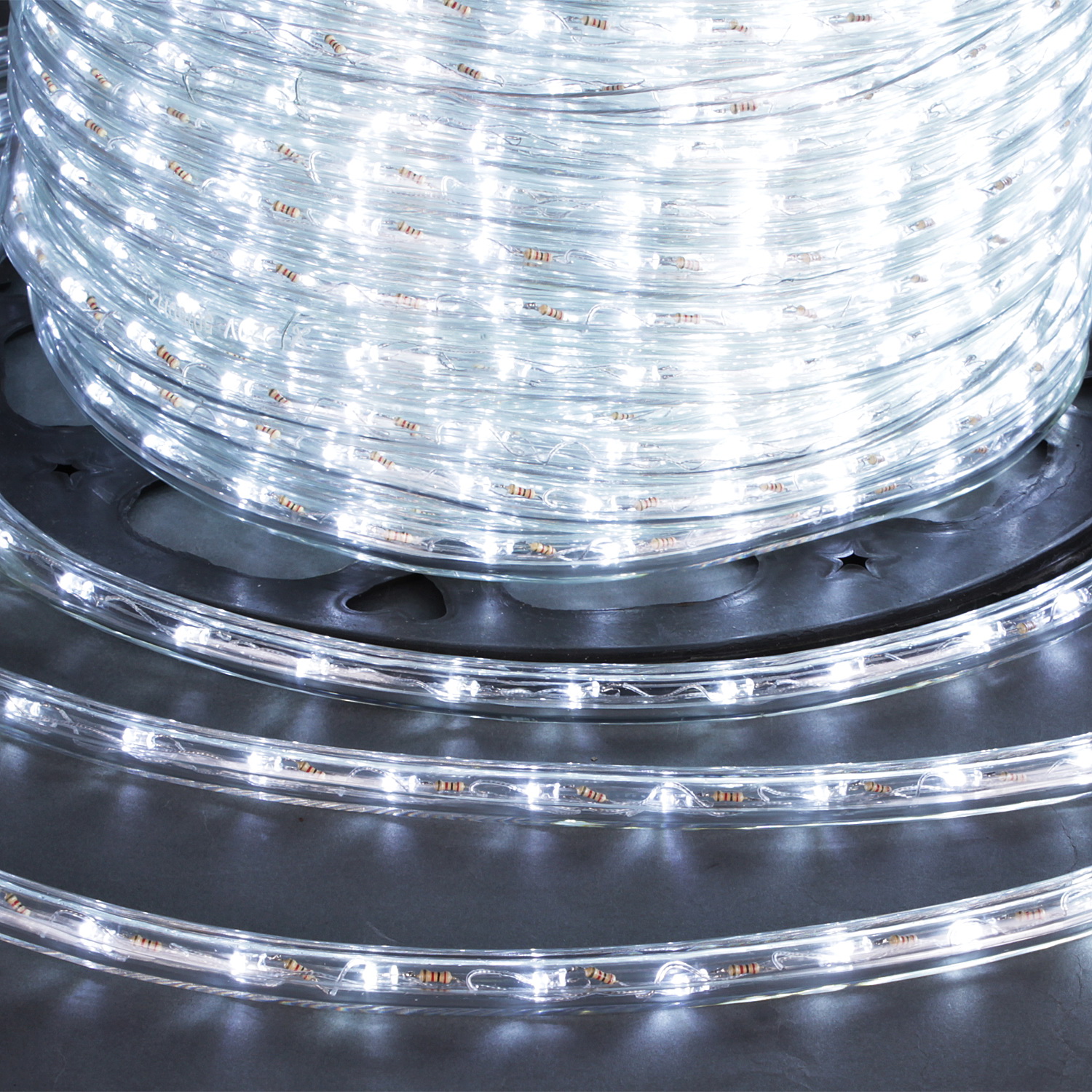 13-3W-50M-220V-LED-U CUT 1M WT дюралайт круглый