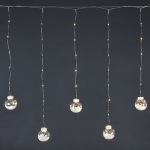 A-941 WW бахрома светодиодная "Роса" 2,7х0,7м, 10 шариков D 50мм