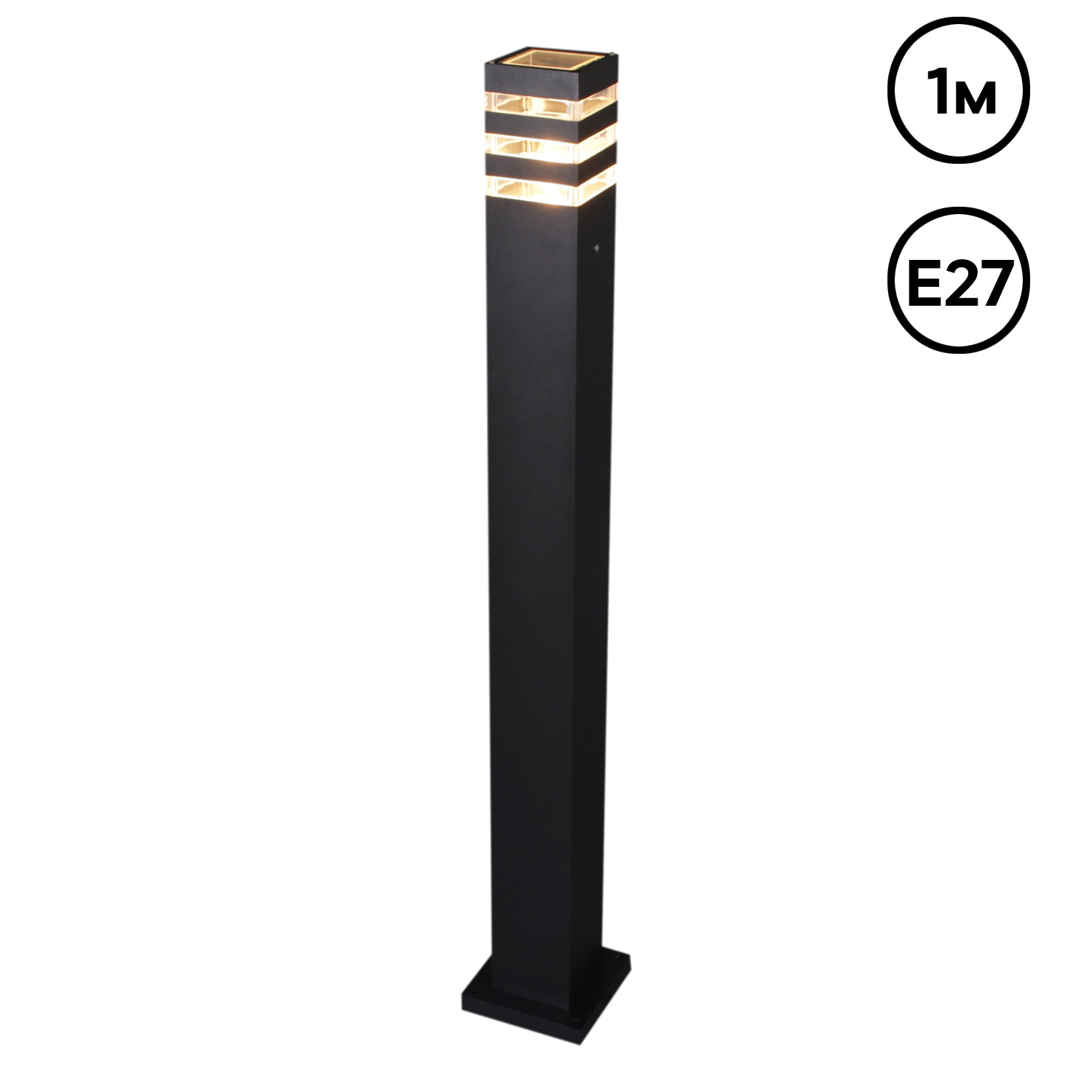 09979-0.7-001KT 1,0M E27 BK фонарь