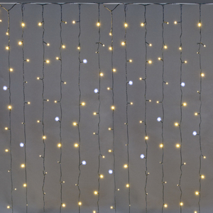 A-943 WW/W FLASH сведодиодный занавес 2*2м 300LED, провод темно-зелёный