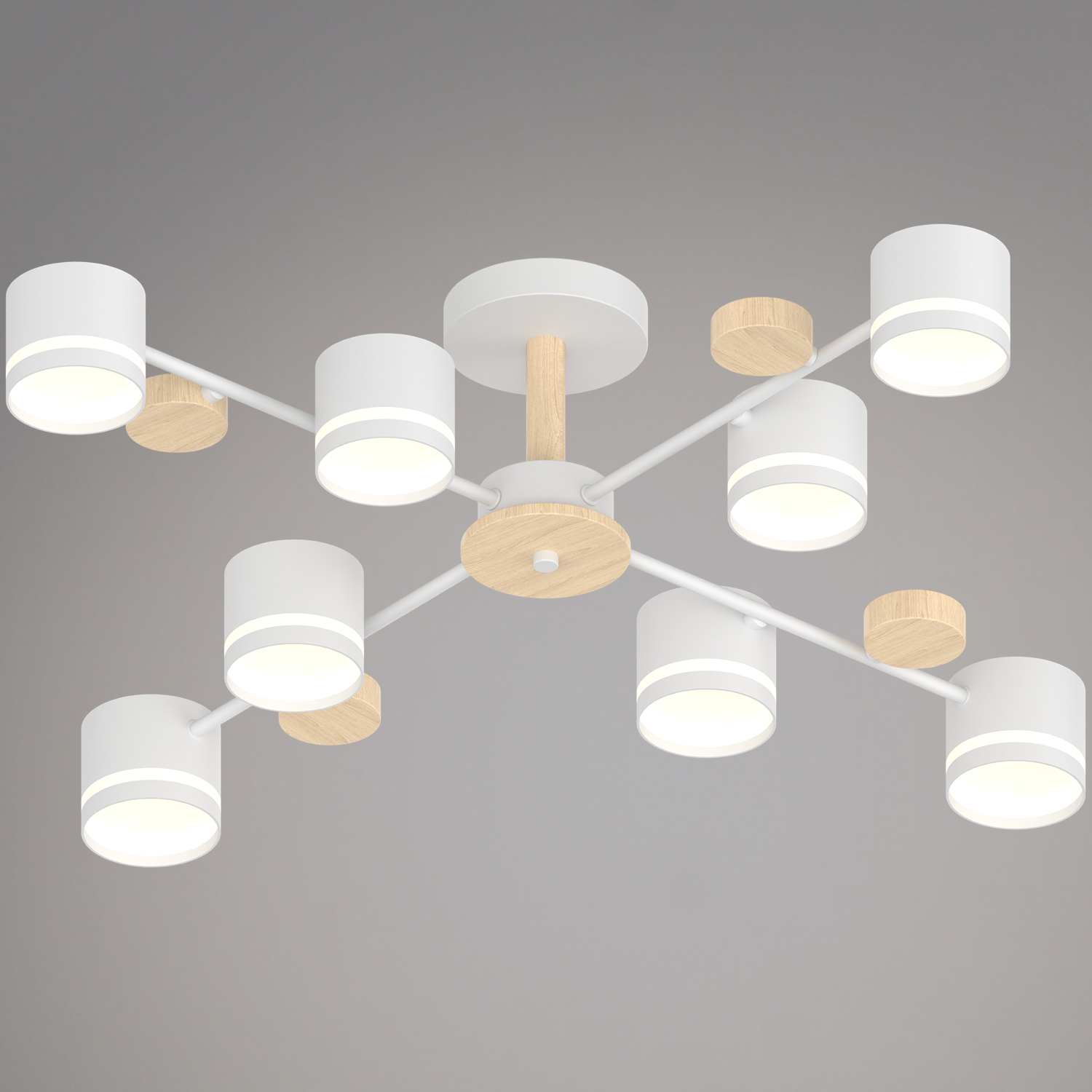 68730-0.3-08 GX53 WH+WOOD светильник потолочный