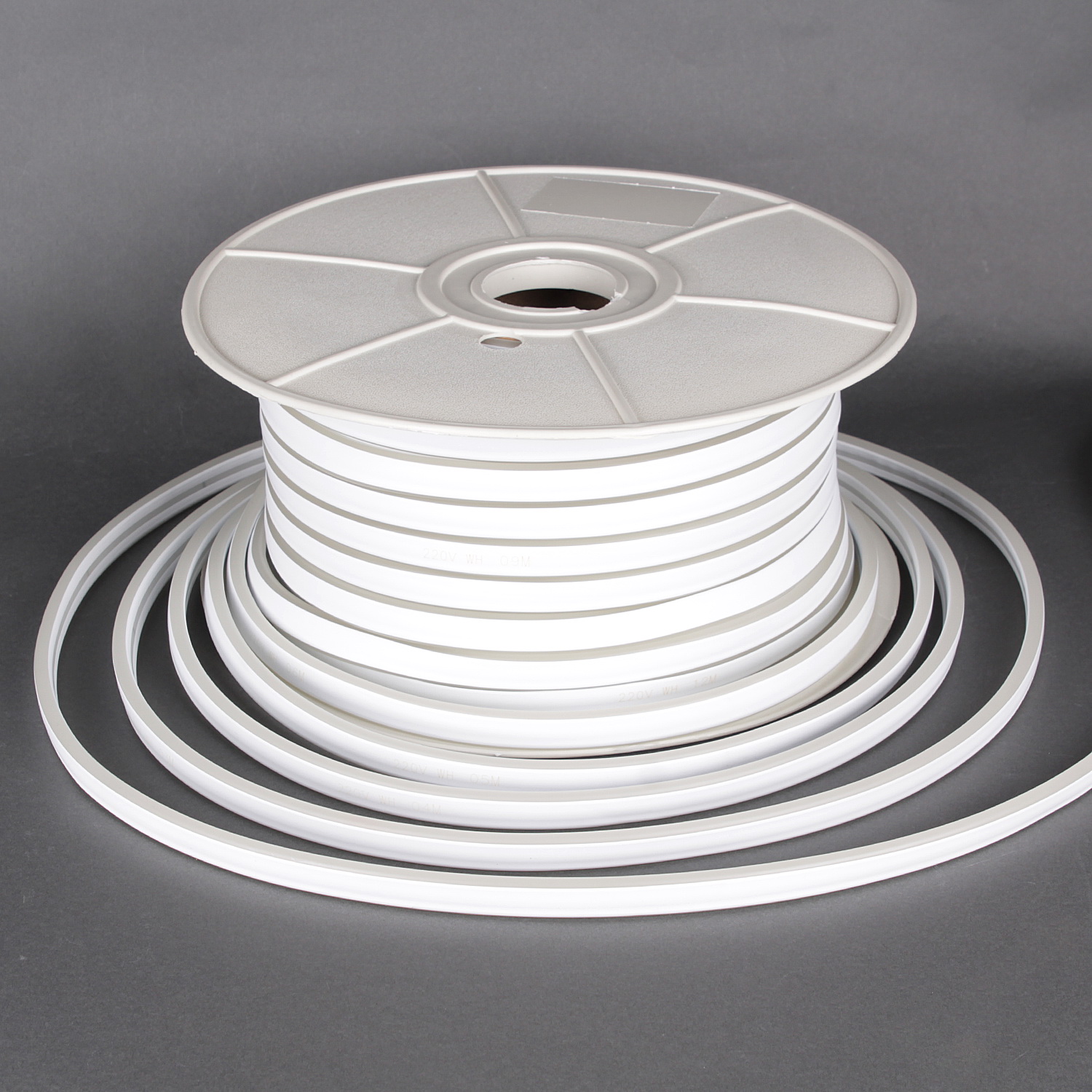 A-522 WW 7х15мм, 120LED/1м, 220V, 50м двухсторонний гибкий свет
