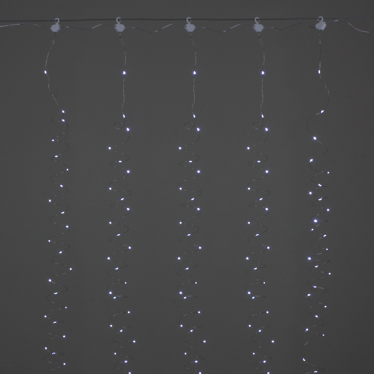 A-972 W cветовой занавес "Роса", 3х3м, провод серебристый, 300LED, USB-контроллер, ПДУ